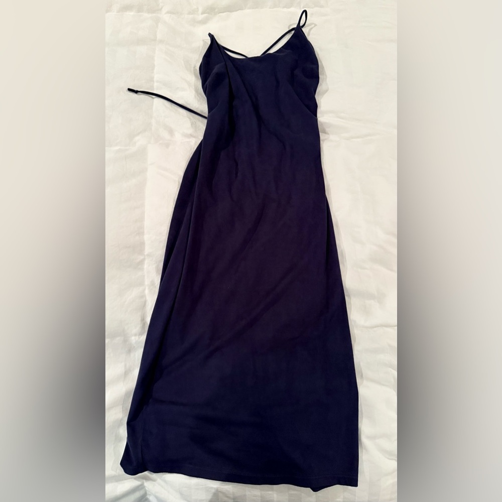 Hot Miami Styles Deep Blue Midi Dress